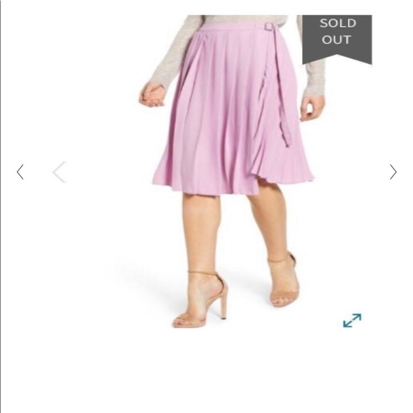 Anthropologie Leith Accordion Pleated Asymmetrical Midi Full Skirt M - Picture 3 of 9